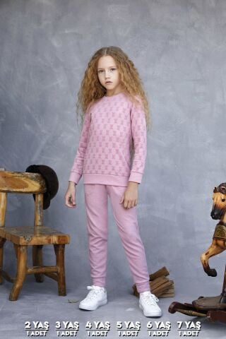 Elsima 3176 Kız Çocuk Uzun Kollu Pijama Takımı 6'lı (2-3-4-5-6-7 Yaş)