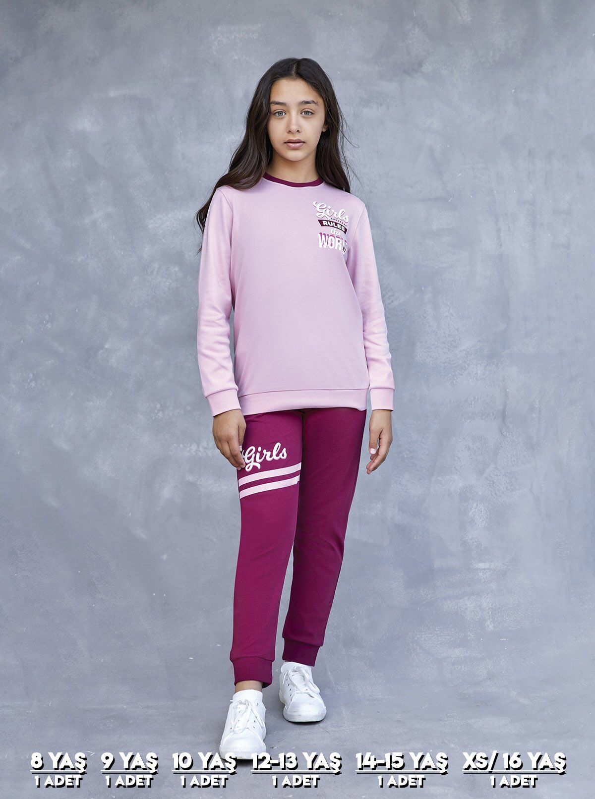 Elsima 3194 Kız Çocuk Uzun Kollu Pijama Takımı 6'lı (8-16YAŞ)