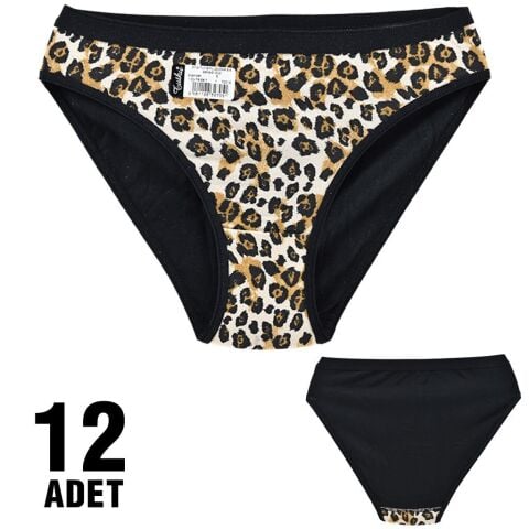 Tutku 0740 Leopar Bayan Bikini 12'li