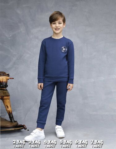 Elsima 3160 Erkek Çocuk Uzun Kollu Pijama Takımı 6'lı (2-3-4-5-6-7 Yaş)