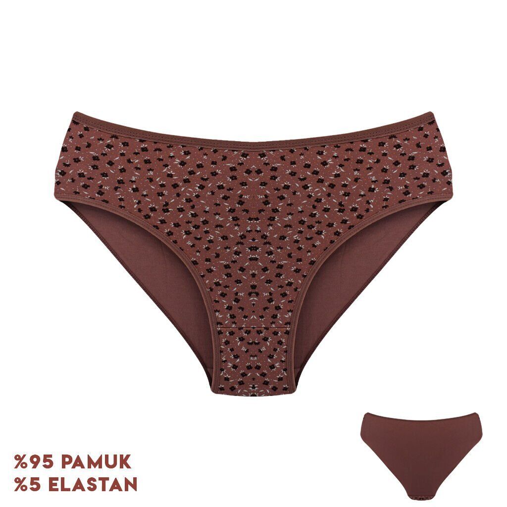 Dondeza 201-174 Desenli Bayan L Beden Külot 12'li