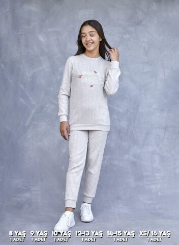 Elsima 3195 Kız Çocuk Uzun Kollu Pijama Takımı 6'lı (8-16YAŞ)