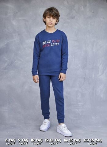 Elsima 3171 Erkek Çocuk Uzun Kollu Pijama Takımı 6'lı (8-16YAŞ)