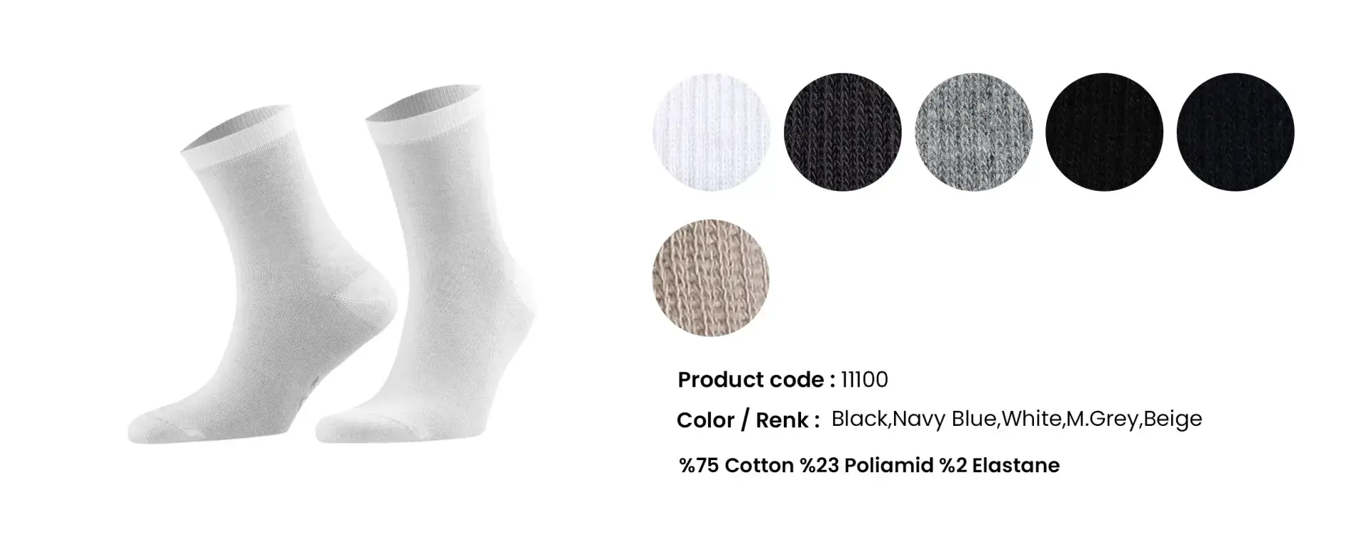 Aytuğ 11100 (41-45) Dikişsiz Cotton Erkek Kısa Konç Çorap 12'li