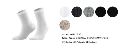 Aytuğ 11100 (41-45) Dikişsiz Cotton Erkek Kısa Konç Çorap 12'li