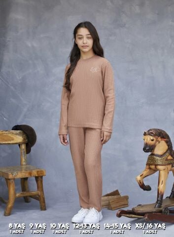 Elsima 3192 Kız Çocuk Uzun Kollu Pijama Takımı 6'lı (8-16YAŞ)