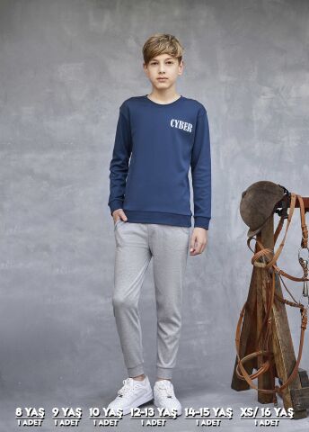 Elsima 3174 Erkek Çocuk Uzun Kollu Pijama Takımı 6'lı (8-16YAŞ)