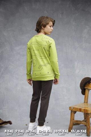 Elsima 3174 Erkek Çocuk Uzun Kollu Pijama Takımı 6'lı (8-16YAŞ)