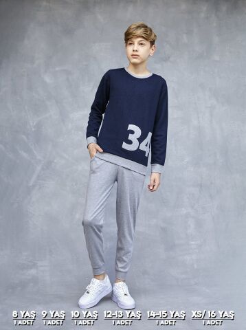 Elsima 3166 Erkek Çocuk Uzun Kollu Pijama Takımı 6'lı (8-16YAŞ)