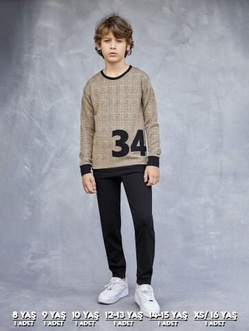 Elsima 3166 Erkek Çocuk Uzun Kollu Pijama Takımı 6'lı (8-16YAŞ)