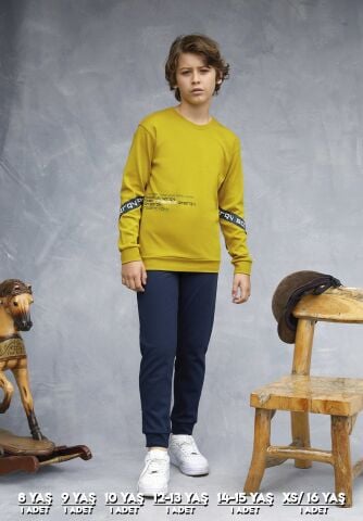 Elsima 3173 Erkek Çocuk Uzun Kollu Pijama Takımı 6'lı (8-16YAŞ)