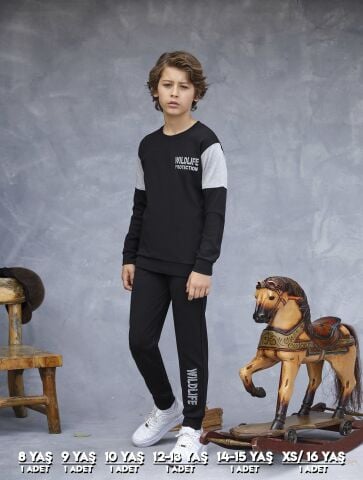 Elsima 3164 Erkek Çocuk Uzun Kollu Pijama Takımı 6'lı (8-16YAŞ)