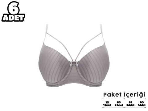 Liza 2040 Balenli Desteksiz Sütyen 6'lı
