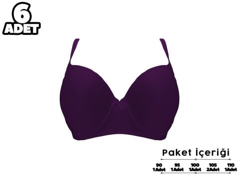 Liza 2120 C Cup Balenli Desteksiz Bayan Sütyen 6'lı