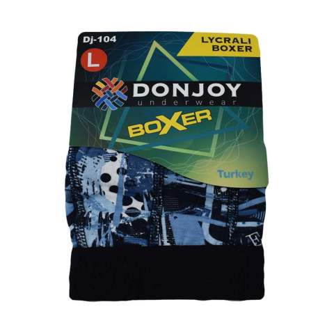 Donjoy Desenli Erkek Likralı Boxer 10'lu