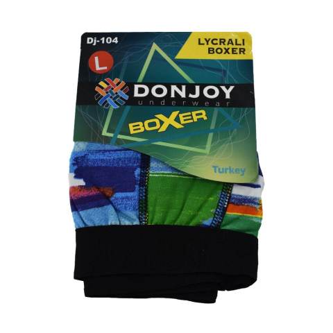 Donjoy Desenli Erkek Likralı Boxer 10'lu