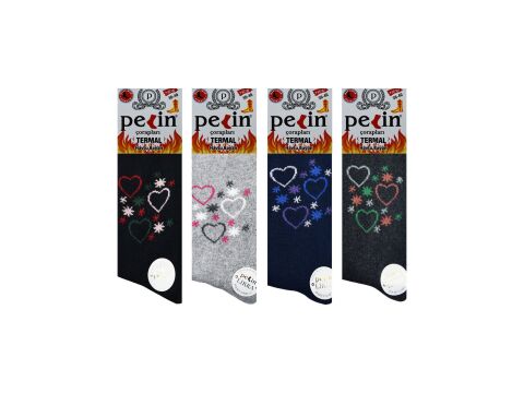 Pelin 10-2 Kışlık Bayan Termal Havlu Çorap 12'li