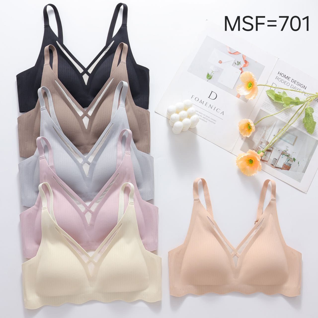 Miss Feliz 701 (M-L-XL-XXL) Zero Gram Lazer Kesim Bayan Sütyen 6'lı