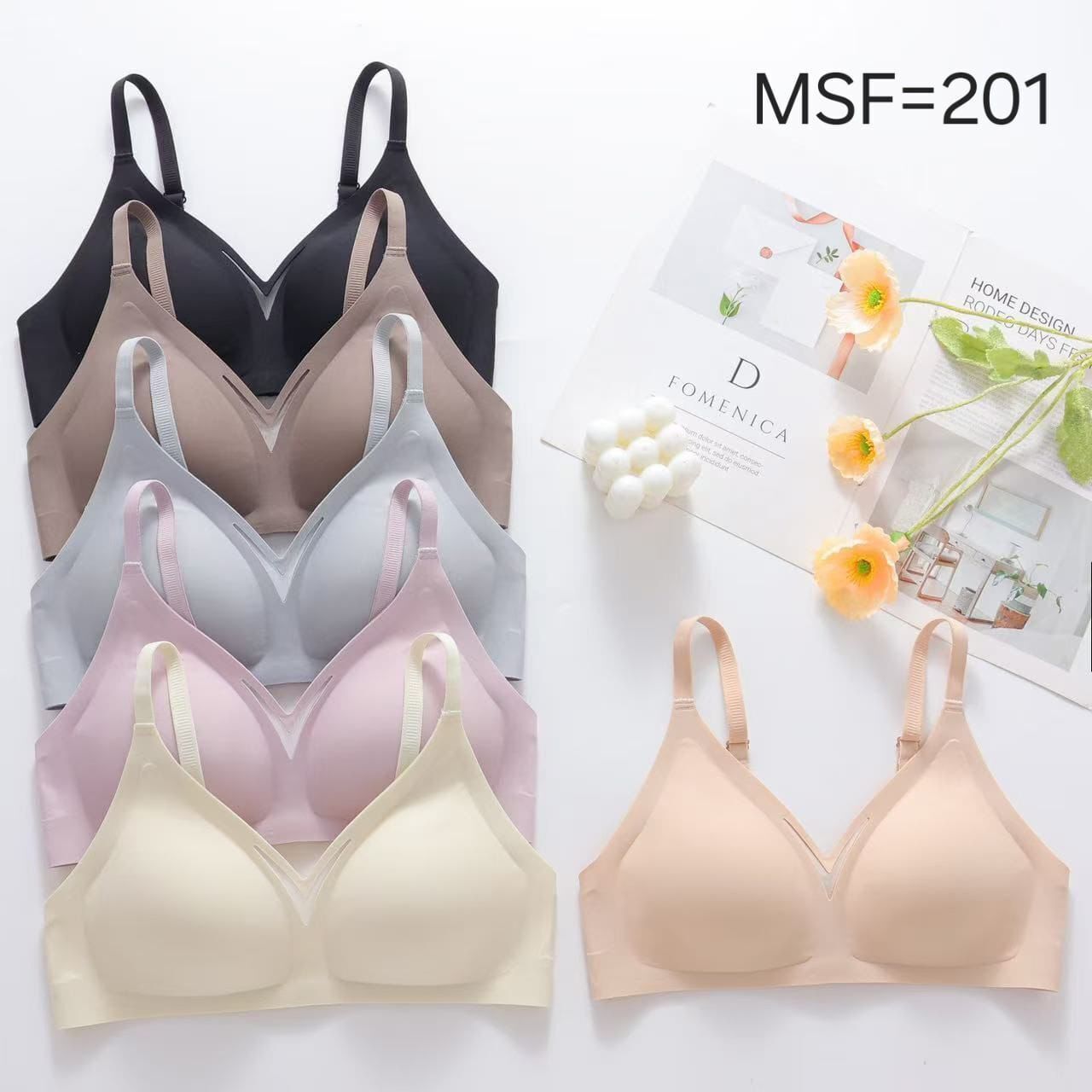 Miss Feliz 201 (M-L-XL-XXL) Zero Gram Lazer Kesim Bayan Sütyen 6'lı