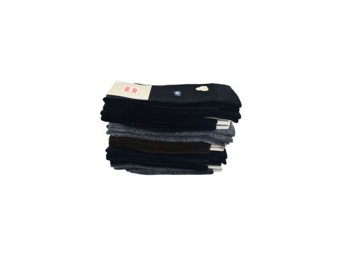 Şirin 8630-1 Likralı Yün Erkek Çorap 12'li