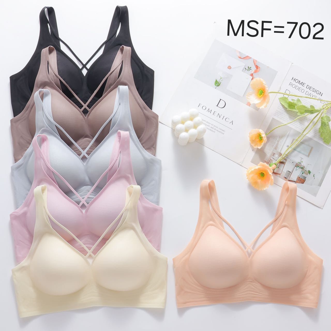 Miss Feliz 702 (M-L-XL-XXL) Zero Gram Lazer Kesim Bayan Sütyen 6'lı