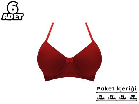 Liza 2260 Balensiz Destekli Sütyen 6'lı