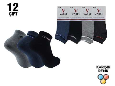 Vakre Erkek Penye Patik 12'li