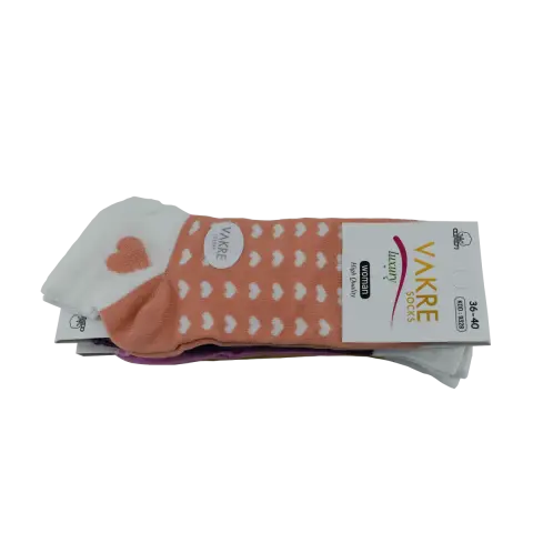 Vakre 9328-42 (36-40) Bayan Penye Patik Çorap 12'li