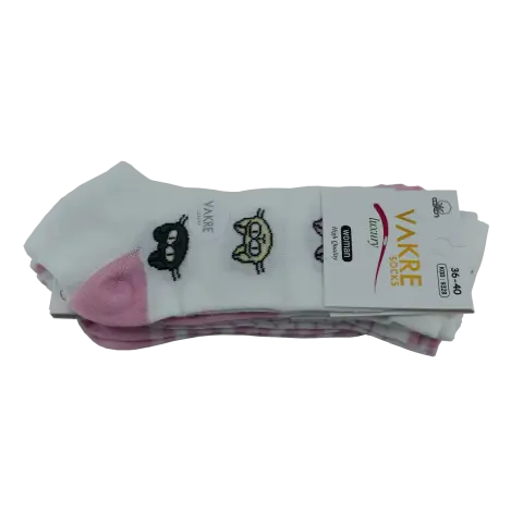 Vakre 9328-46 (36-40) Bayan Penye Patik Çorap 12'li