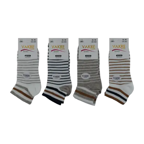 Vakre 9328-38 (36-40) Bayan Penye Patik Çorap 12'li