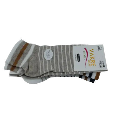 Vakre 9328-38 (36-40) Bayan Penye Patik Çorap 12'li