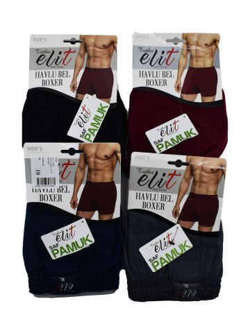 Tutku Elit 1101 Havlu Bel Erkek Penye Düz Boxer