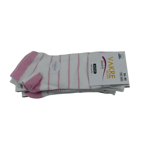 Vakre 9328-39 (36-40) Bayan Penye Patik Çorap 12'li