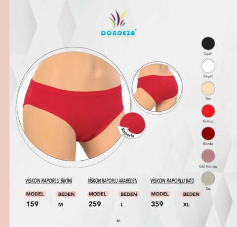 Dondeza 359 Viskon Fitilli Raporlu Bayan Bato 12'li