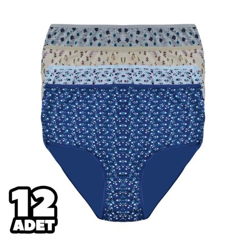 Dondeza 616 4XL Desenli Bayan Bato 12'li