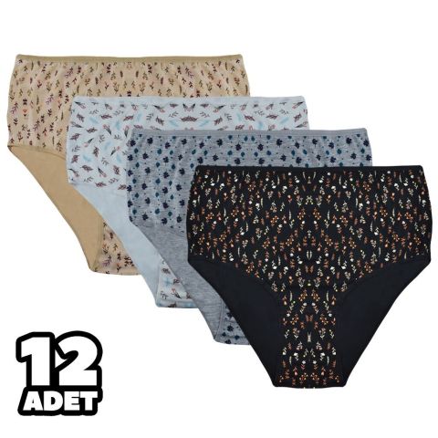 Dondeza 617 5XL Desenli Bayan Bato 12'li