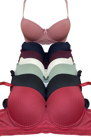 Aysemin 5113 B Cup Balenli Destekli Bayan Sütyen 6'lı