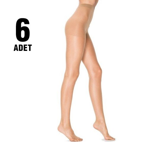 Penti Likra Fit 15 Parlak Maxi Battal Külotlu Çorap 6'lı
