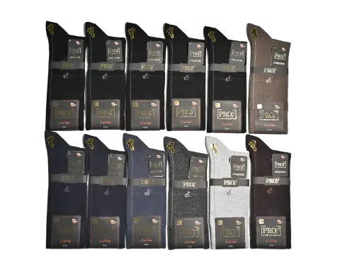 Pro 18653 (41-44) Dikişsiz Modal Erkek Çorap 12'li
